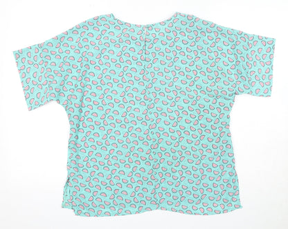 Womens UK Size 14 Marina Kaneva Green Basic Blouse
