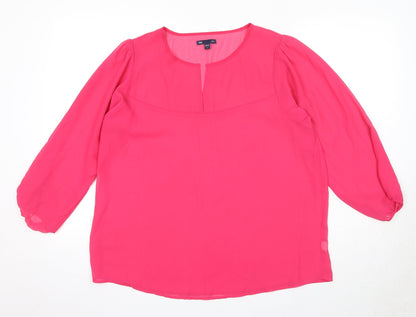 Womens UK Size L Gap Pink Basic Blouse