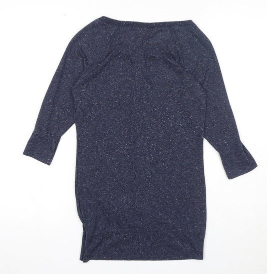 Womens UK Size 8 Divided by H&M Blue Basic Blouse