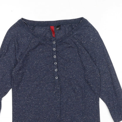 Womens UK Size 8 Divided by H&M Blue Basic Blouse