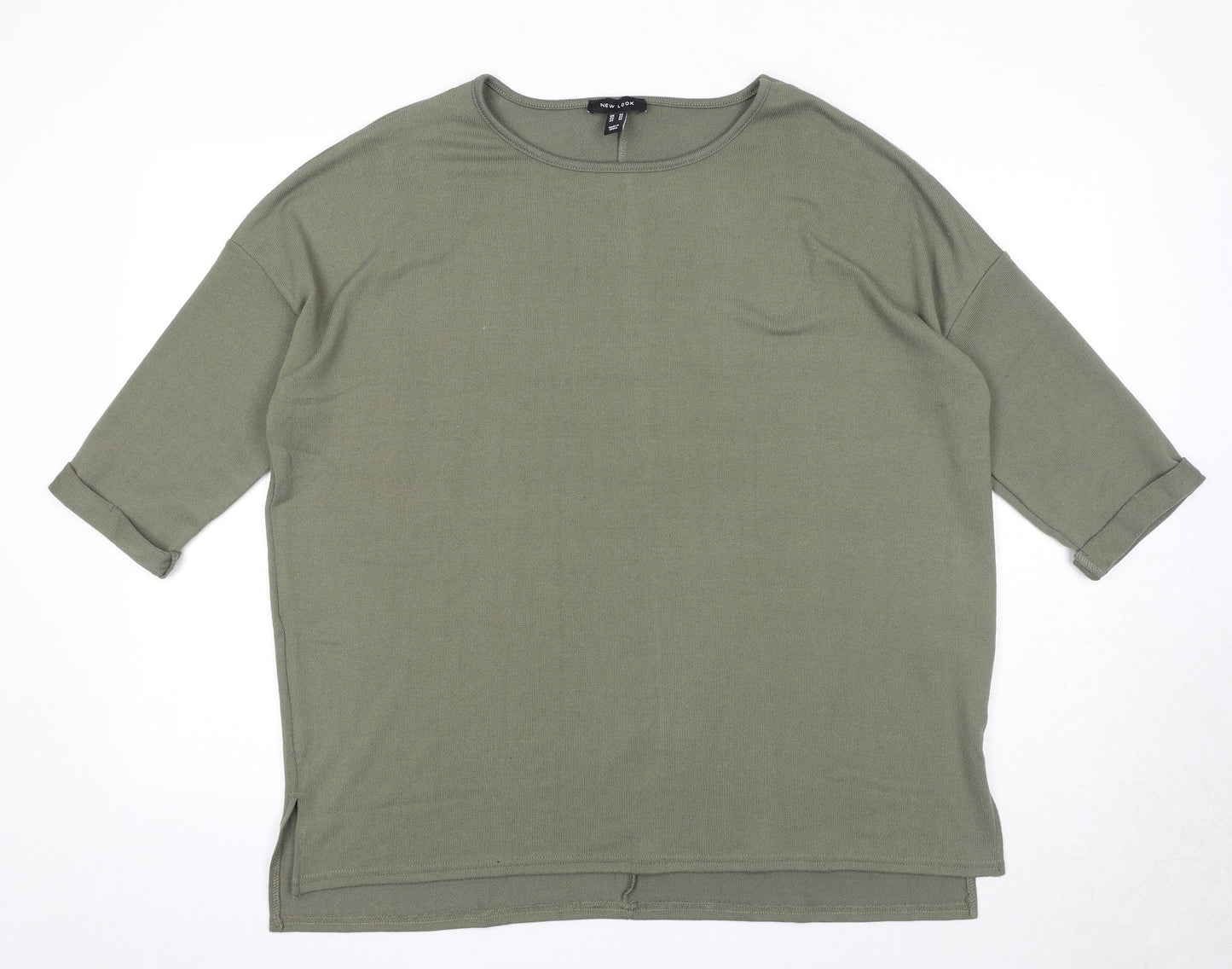 Womens UK Size M New Look Green Pullover Jumper