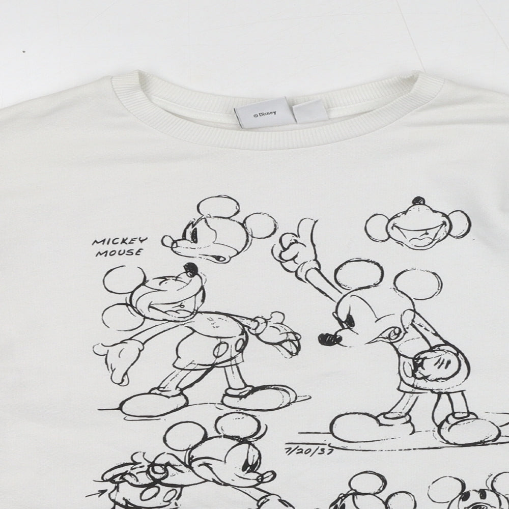 Womens UK Size 6 Disney White Pullover Sweatshirt