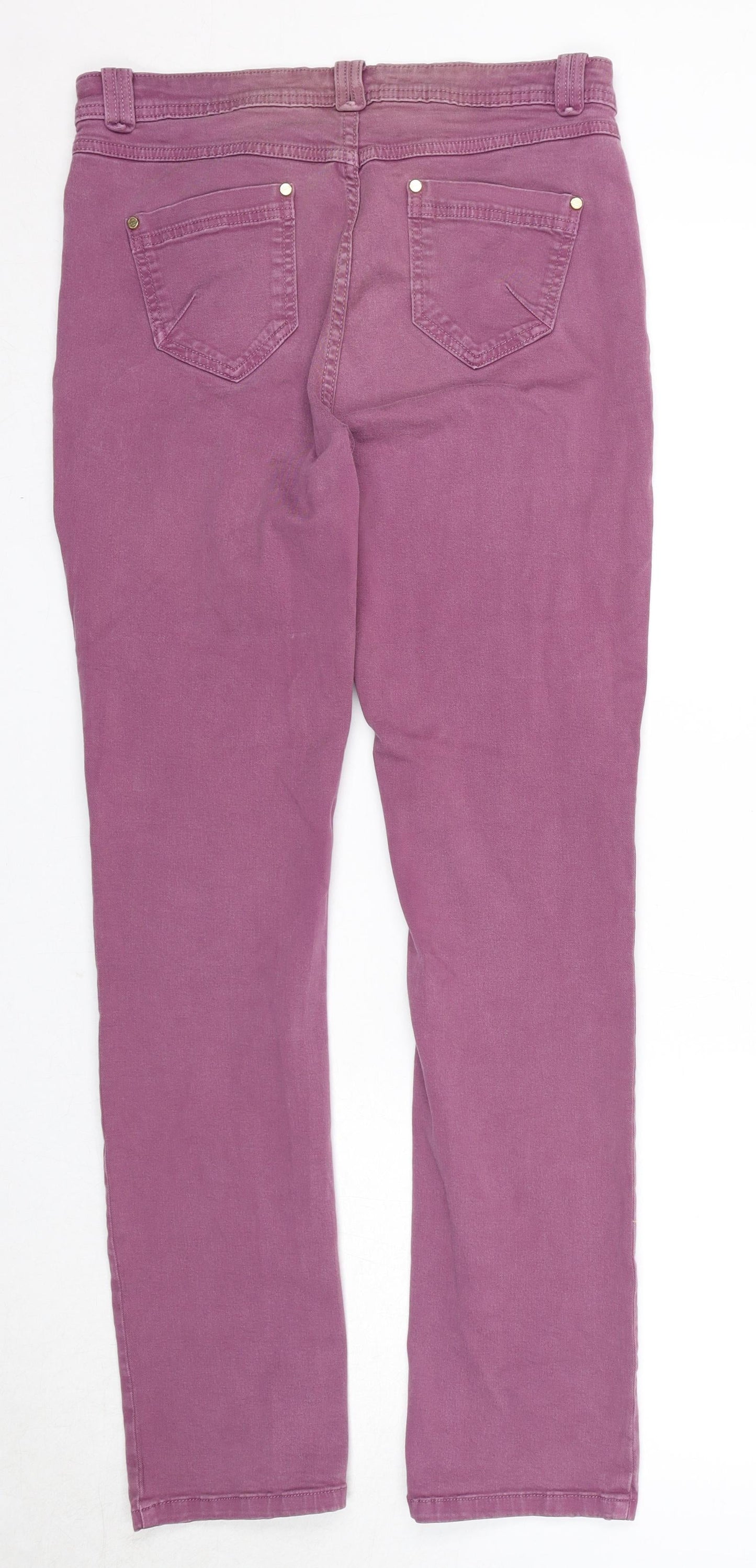Farmers Market Hawaii Womens Purple Cotton Skinny Jeans Size 12 Slim Zip
