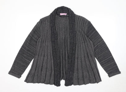 Womens UK Size S Sarah Hamilton Grey Cardigan Jumper