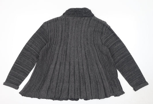 Womens UK Size S Sarah Hamilton Grey Cardigan Jumper