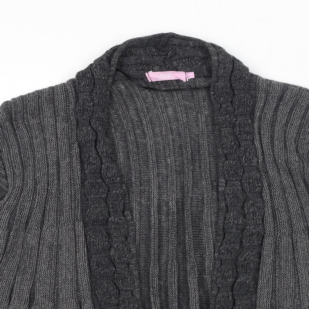 Womens UK Size S Sarah Hamilton Grey Cardigan Jumper