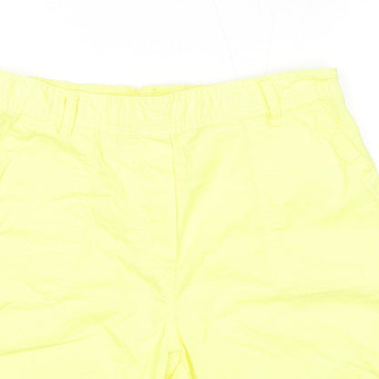 Anthology Womens Yellow Cotton Chino Shorts Size 10 Regular Pull On