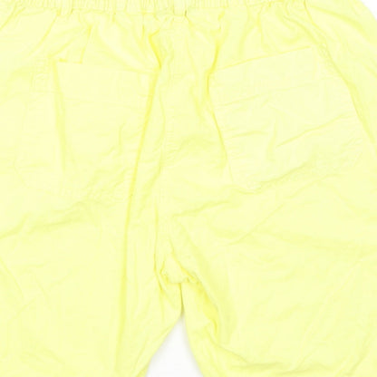 Anthology Womens Yellow Cotton Chino Shorts Size 10 Regular Pull On