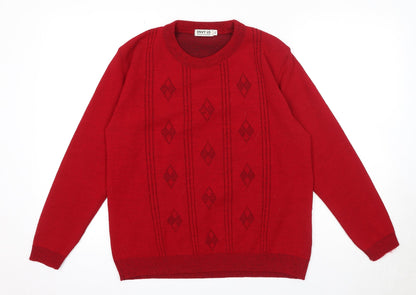 Womens UK Size XL Envy Us Red Pullover Jumper