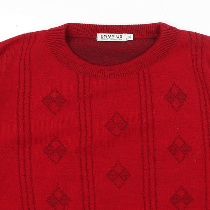 Womens UK Size XL Envy Us Red Pullover Jumper