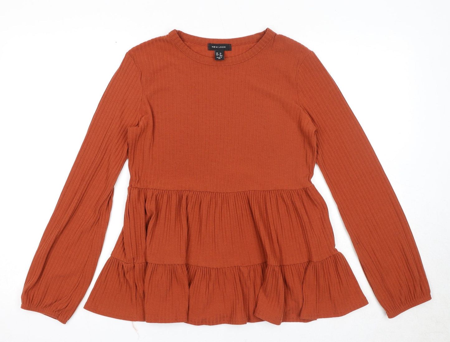 Womens UK Size 10 New Look Orange Basic Blouse