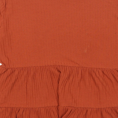 Womens UK Size 10 New Look Orange Basic Blouse