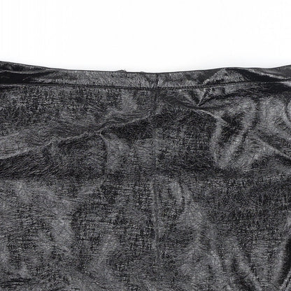 Marks and Spencer Womens Black Viscose A-Line Skirt Size 12 Zip