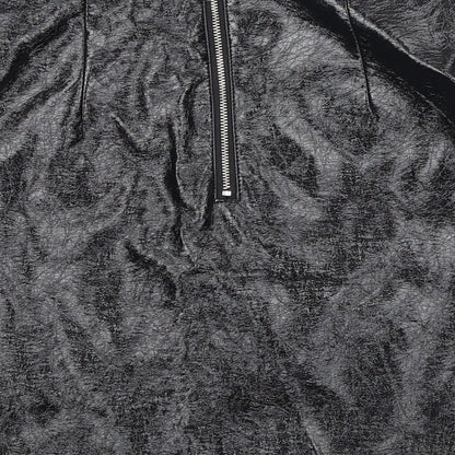 Marks and Spencer Womens Black Viscose A-Line Skirt Size 12 Zip