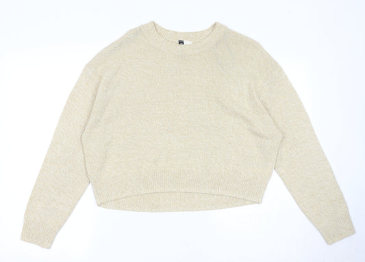 Womens UK Size S Divided by H&M Beige Pullover Jumper
