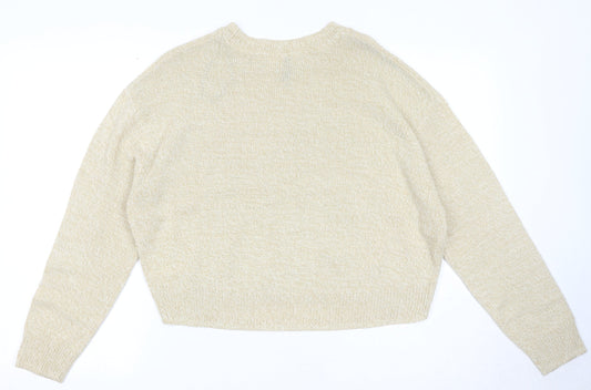 Womens UK Size S Divided by H&M Beige Pullover Jumper