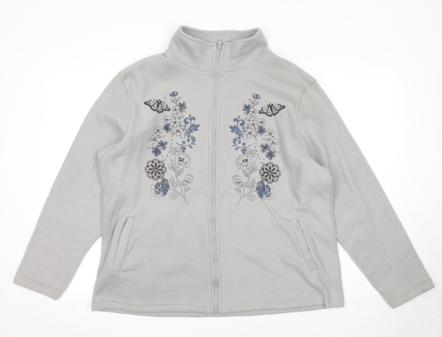 Womens UK Size L Anne De Lancay Grey Jacket