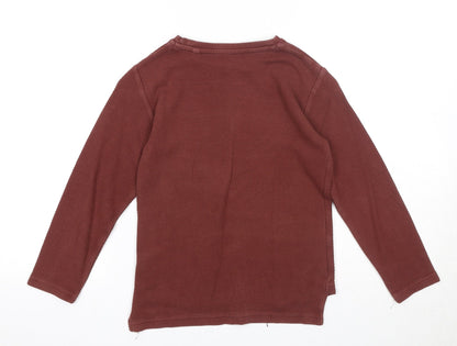 NEXT Boys Brown Cotton Pullover Sweatshirt Size 7 Years Pullover
