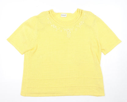 Womens UK Size XL Roman Yellow Pullover Jumper