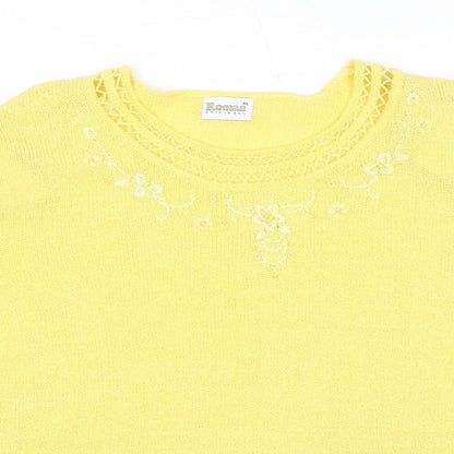Womens UK Size XL Roman Yellow Pullover Jumper