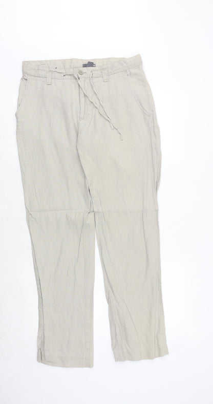 Womens UK Size 20 H&M Regular Fit  Beige Trousers