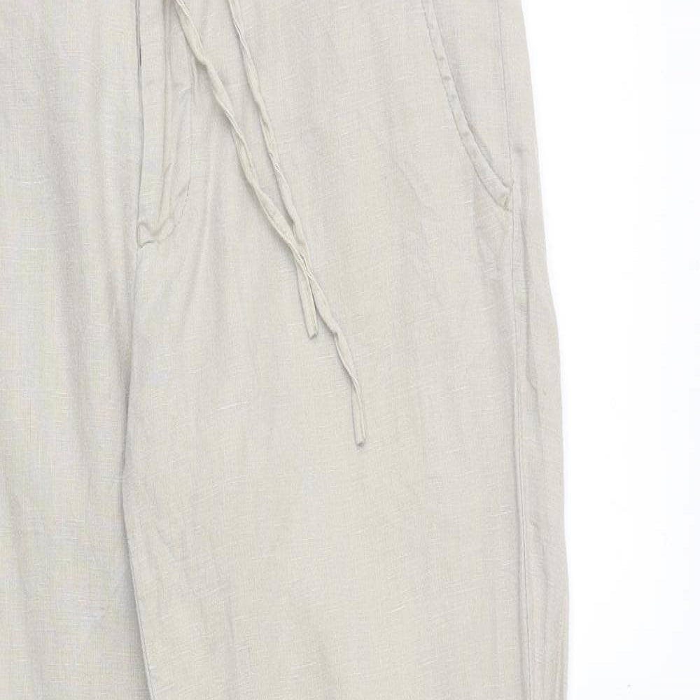 Womens UK Size 20 H&M Regular Fit  Beige Trousers