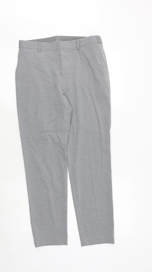 Womens UK Size 31 in Uniqlo Regular Fit  Grey Trousers
