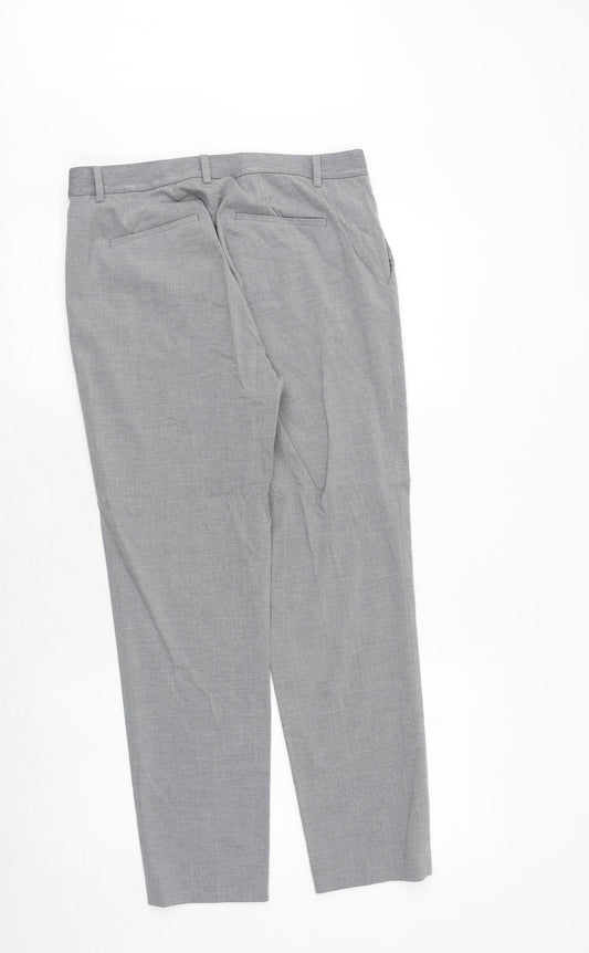 Womens UK Size 31 in Uniqlo Regular Fit  Grey Trousers