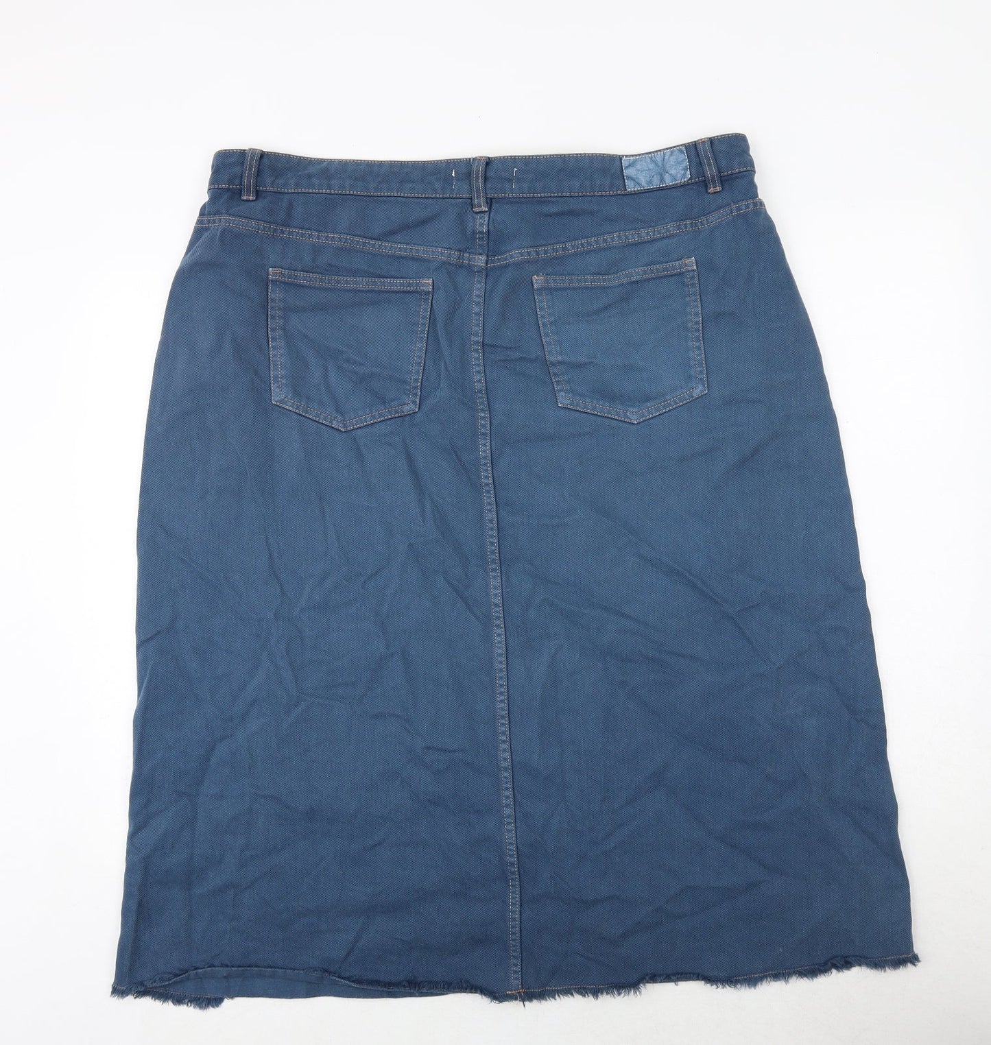 NEXT Womens Blue Polyester A-Line Skirt Size 41 in Zip