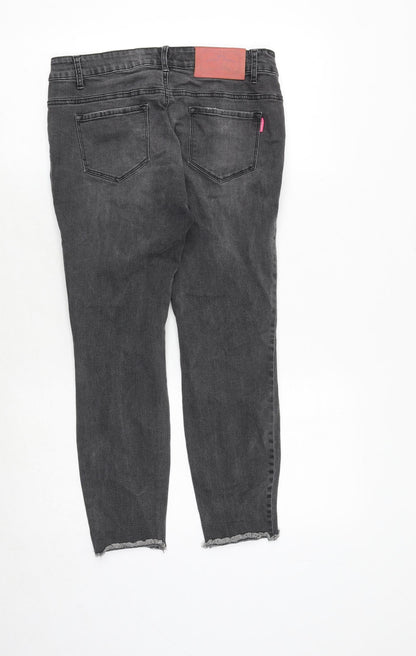 Salad Jeans Womens Grey Cotton Skinny Jeans Size 28 in Regular Zip