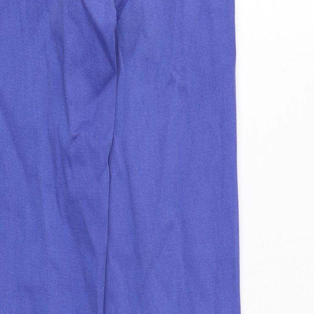 Missguided Womens Purple Cotton Straight Jeans Size 10 Regular Zip