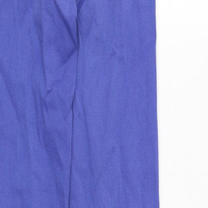 Missguided Womens Purple Cotton Straight Jeans Size 10 Regular Zip