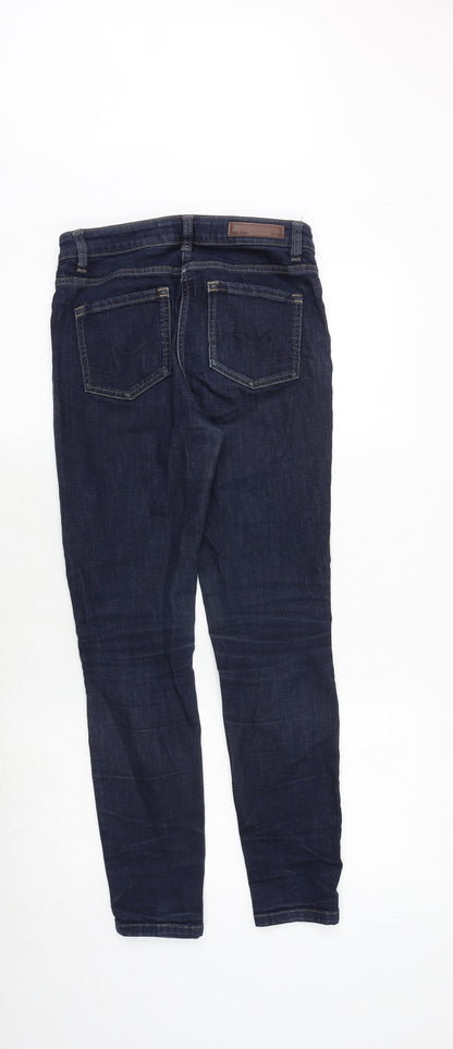 NEXT Womens Blue Cotton Skinny Jeans Size 8 Regular Zip