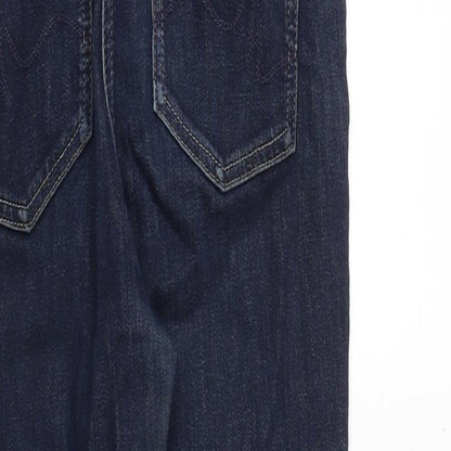 NEXT Womens Blue Cotton Skinny Jeans Size 8 Regular Zip