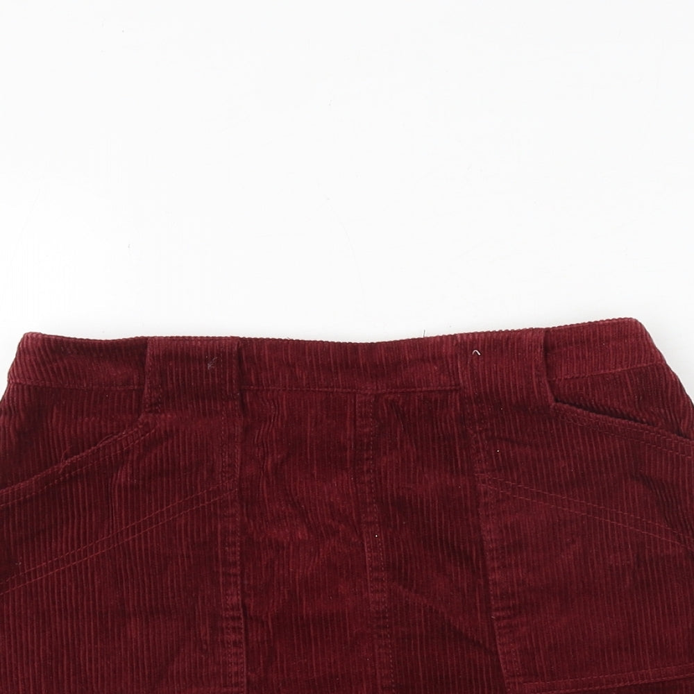 BDG Womens Red Polyester Mini Skirt Size XS Zip