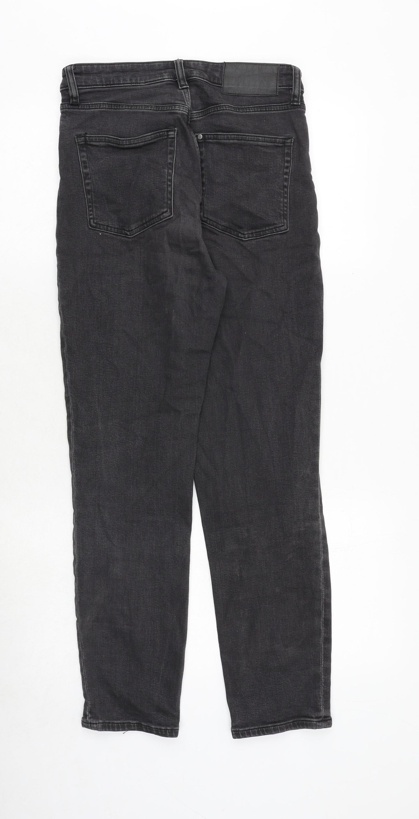 Womens UK Size 8 H&M Regular Fit Straight Black Jeans