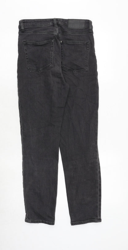 Womens UK Size 8 H&M Regular Fit Straight Black Jeans