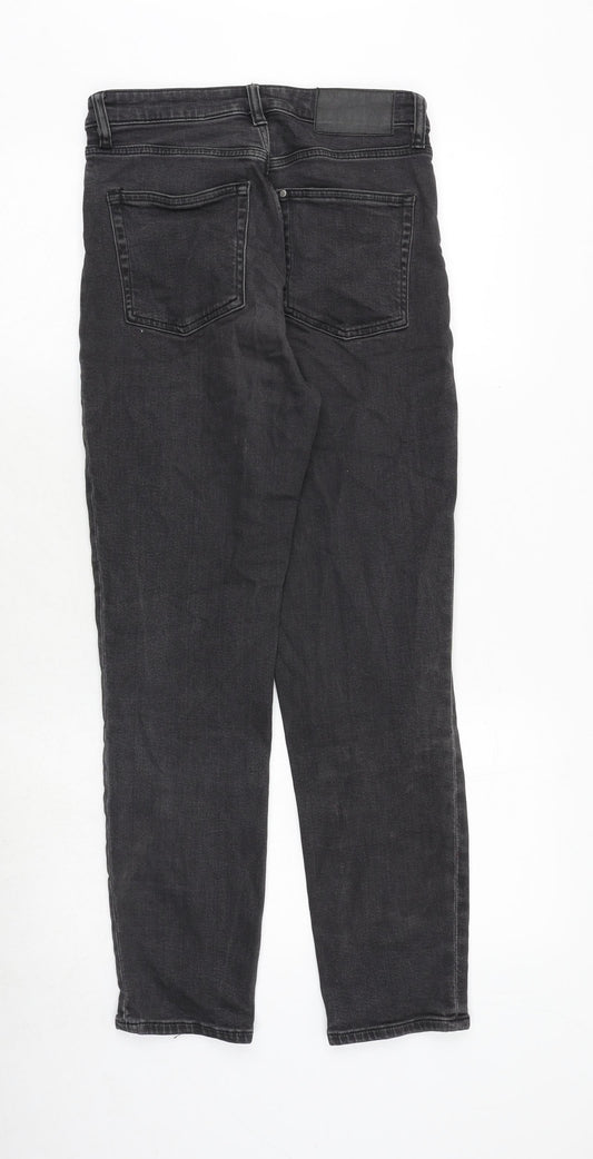 Womens UK Size 8 H&M Regular Fit Straight Black Jeans