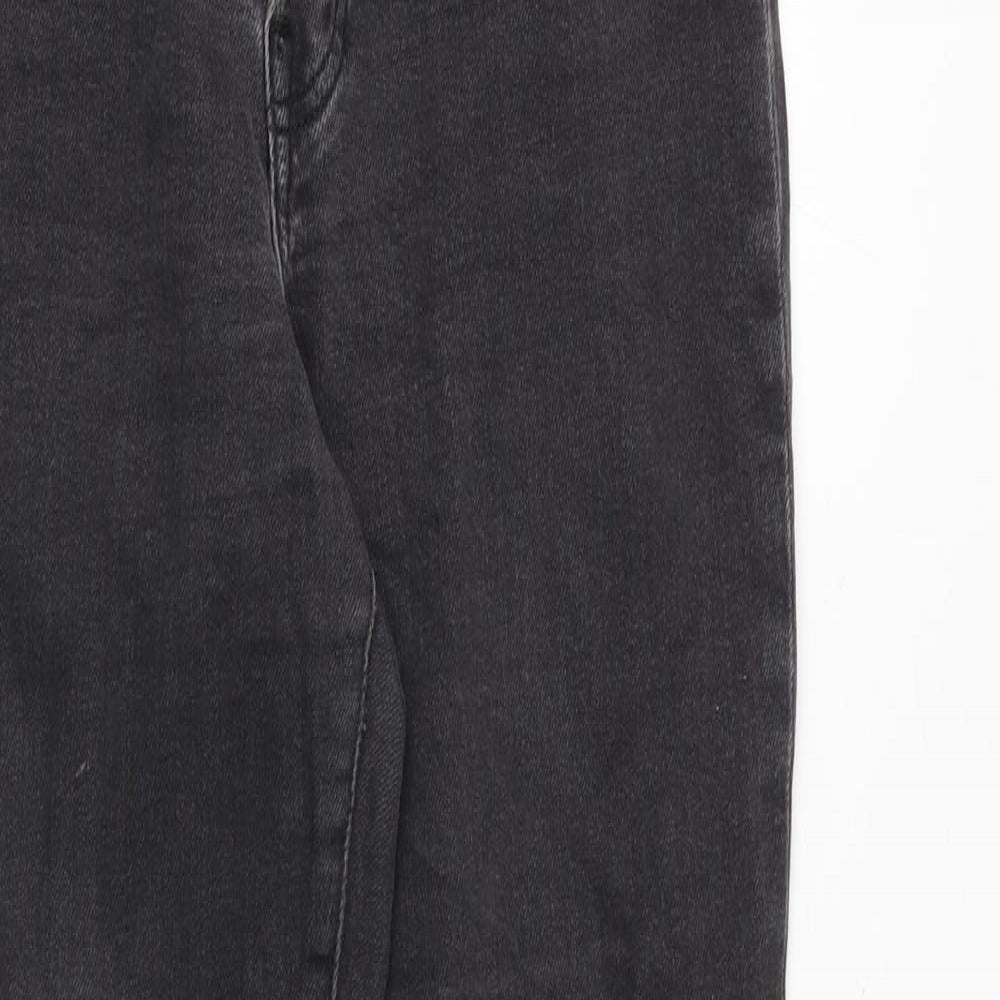 Womens UK Size 8 H&M Regular Fit Straight Black Jeans