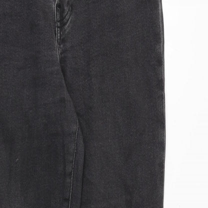 Womens UK Size 8 H&M Regular Fit Straight Black Jeans