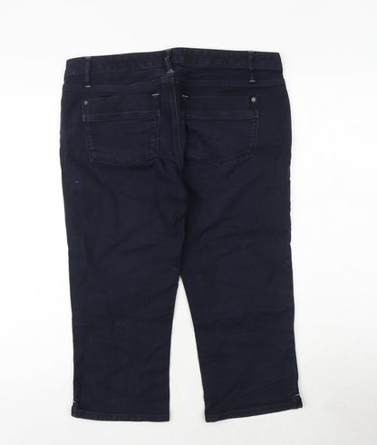 Gap Womens Blue Cotton Straight Jeans Size 34 in Regular Zip