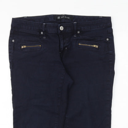 Gap Womens Blue Cotton Straight Jeans Size 34 in Regular Zip