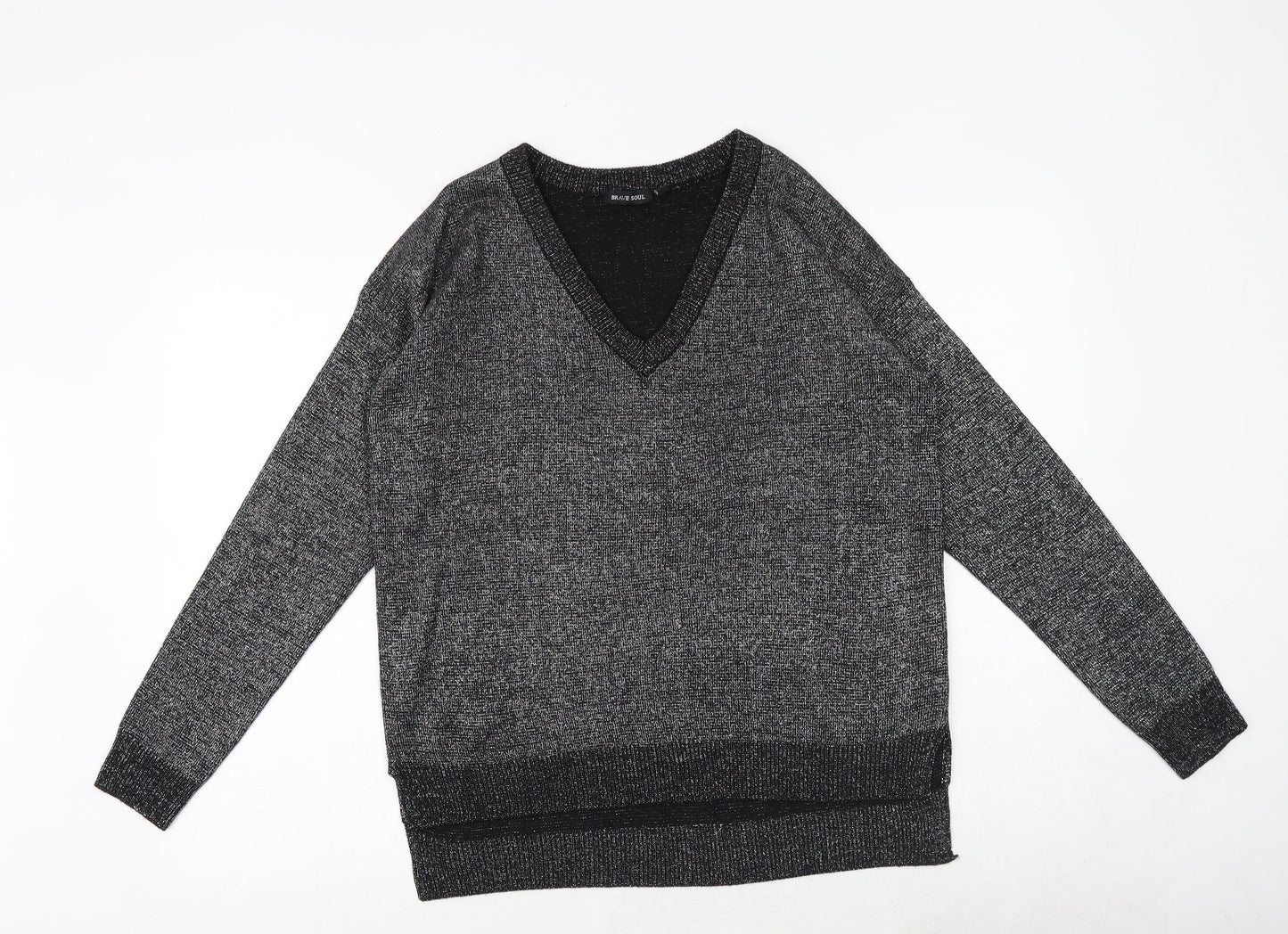 Womens UK Size 12 Brave Soul Black Pullover Jumper