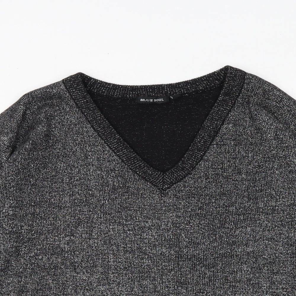 Womens UK Size 12 Brave Soul Black Pullover Jumper