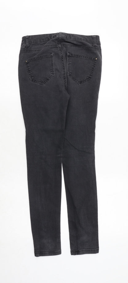 New Look Womens Black Cotton Skinny Jeans Size 8 Regular Zip