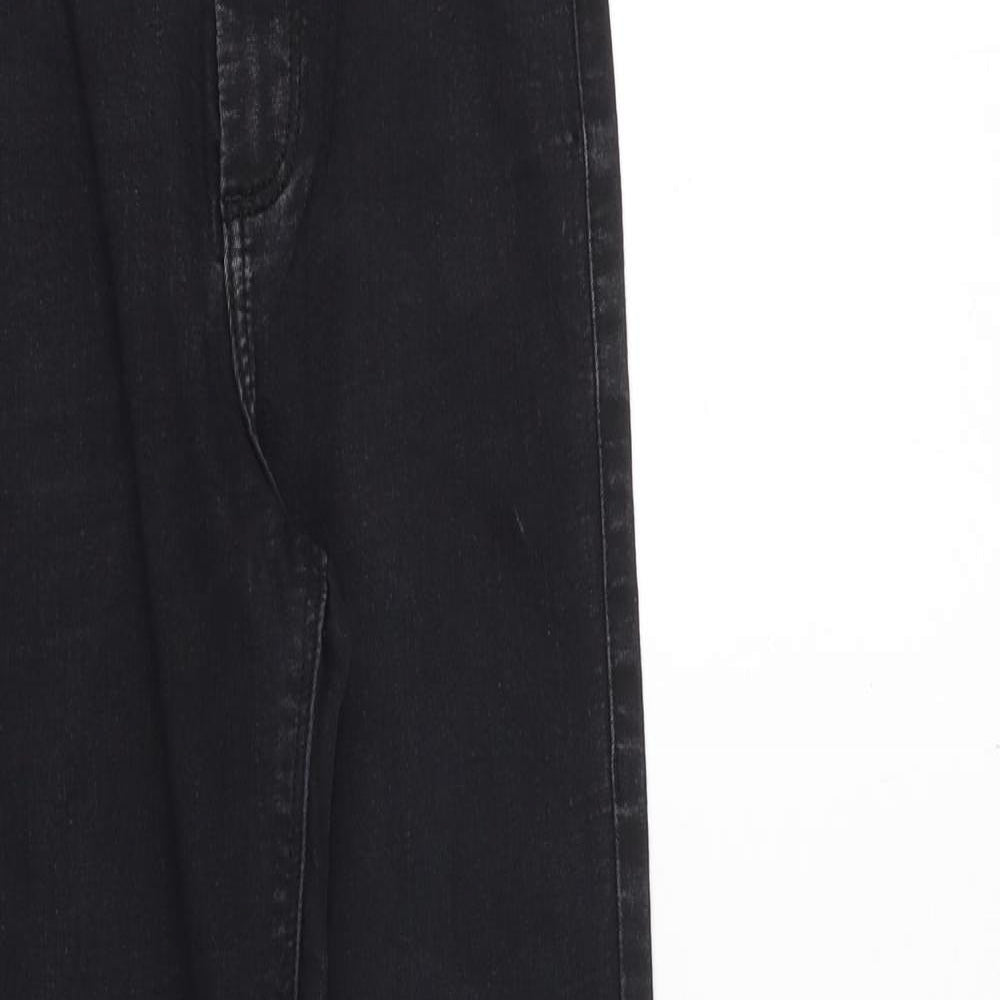 Topshop Womens Black Cotton Skinny Jeans Size 26 in Regular Zip