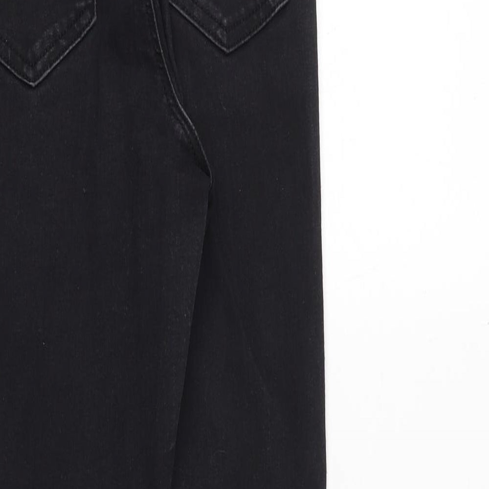 Topshop Womens Black Cotton Skinny Jeans Size 26 in Regular Zip