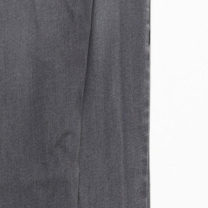 Dorothy Perkins Womens Grey Cotton Skinny Jeans Size 10 Regular Zip