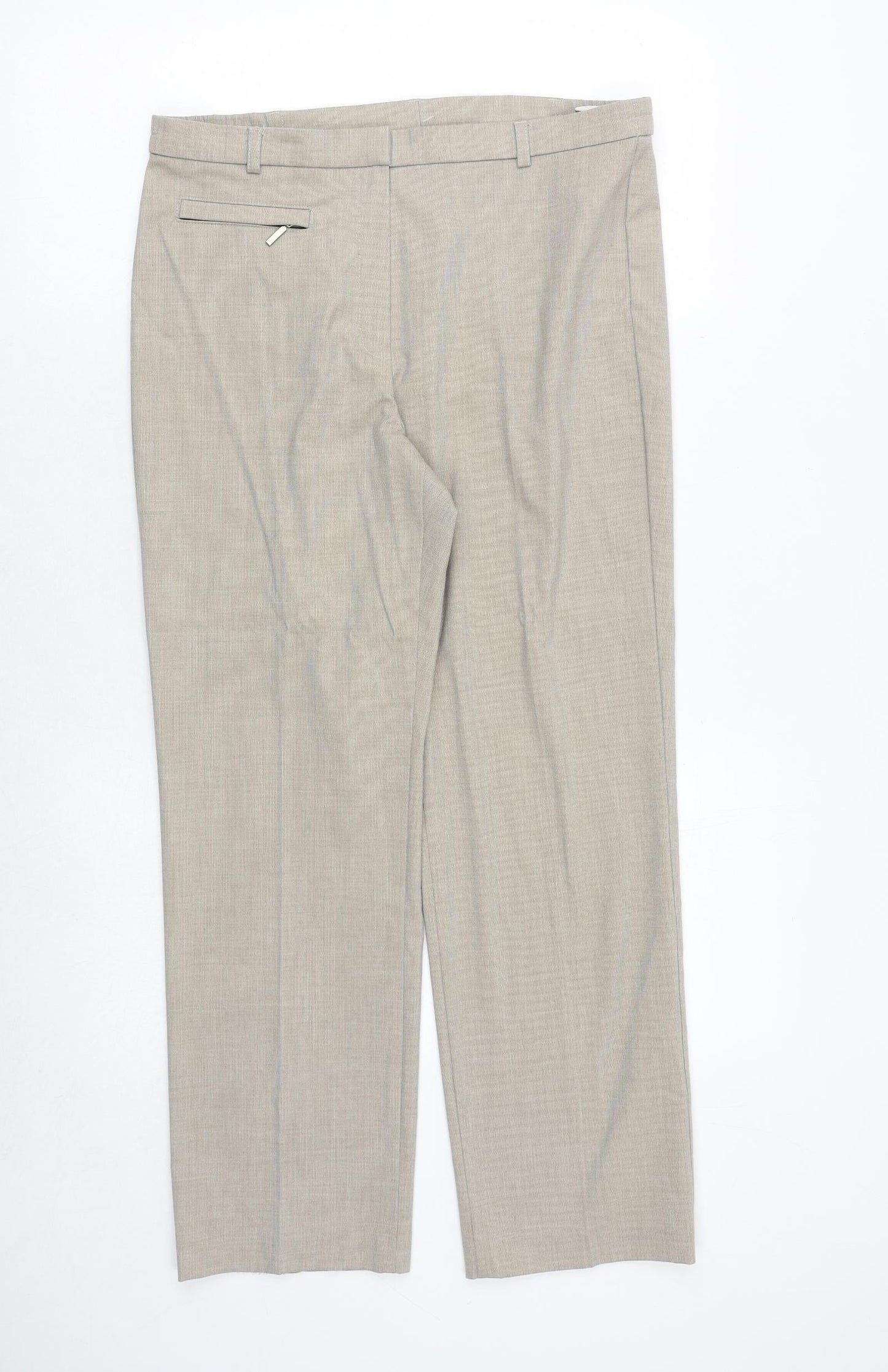 Womens UK Size 12 Marks and Spencer Regular Fit  Beige Trousers