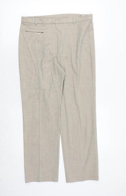 Womens UK Size 12 Marks and Spencer Regular Fit  Beige Trousers